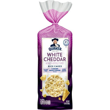 Quaker Rice Cakes White Cheddar 5.50 Ounce Plastic Bag - 030000169094