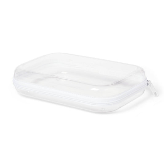 Hard Sided Zipper Pencil Case Clear - 888556184982