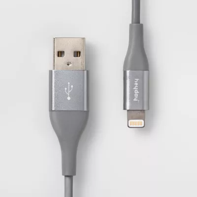 4' Lightning to USB-A Round Cable - Gray/Silver - 850044241729