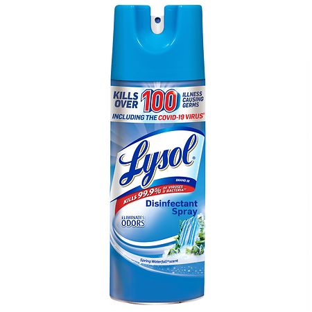 Lysol Disinfectant Spray Sanitizing and Antibacterial Spray For Disinfecting and Deodorizing Spring Waterfall 12.5 fl oz - 019200028455