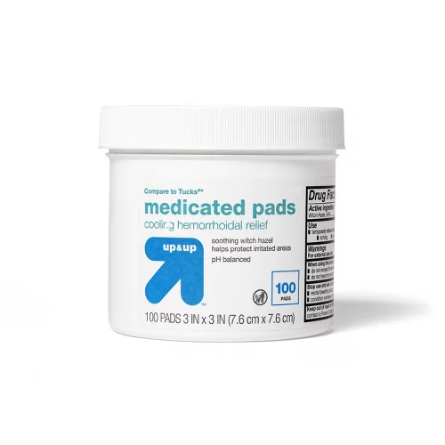 Medicated Hemorrhoidal Pads - 100ct - 610352151017