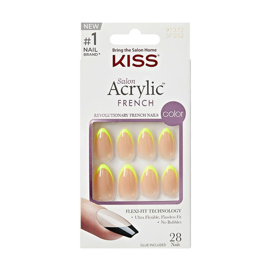 KISS Products Salon Acrylic French Color Fake Nails - Hype - 31ct - 731509913729