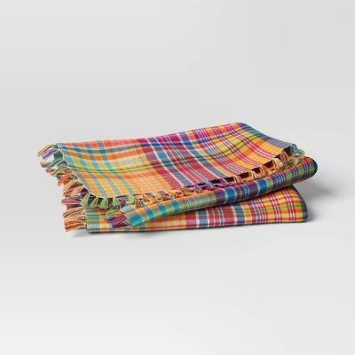 2pk Multi Plaid Napkins - 197543581759