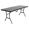 BLACK 6ft Fold-in-Half Table - 081483824673