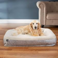 Bolster Pet Bed- Large (30" x 40")- Painted Grey - 193968358402