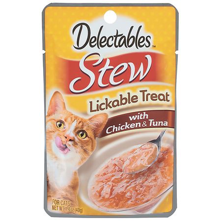 Hartz Delectables Stew Lickable Wet Cat Treats - Chicken & Tuna 1.4oz One Pouch - 032700110536