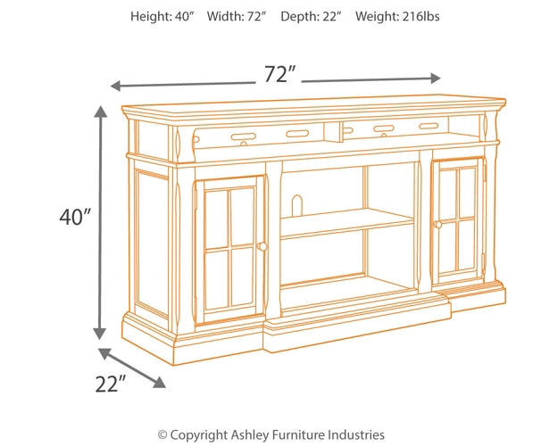 Roddinton XL TV Stand w/Fireplace Option