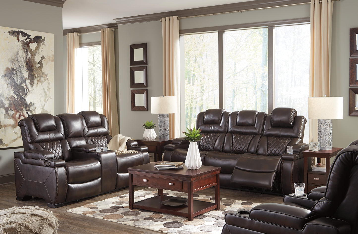 Warnerton Sofa, Loveseat and Recliner