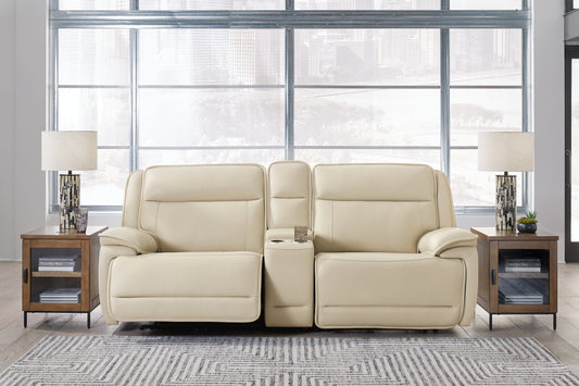 Double Deal 2-Piece Power Reclining Loveseat Sectional with Console