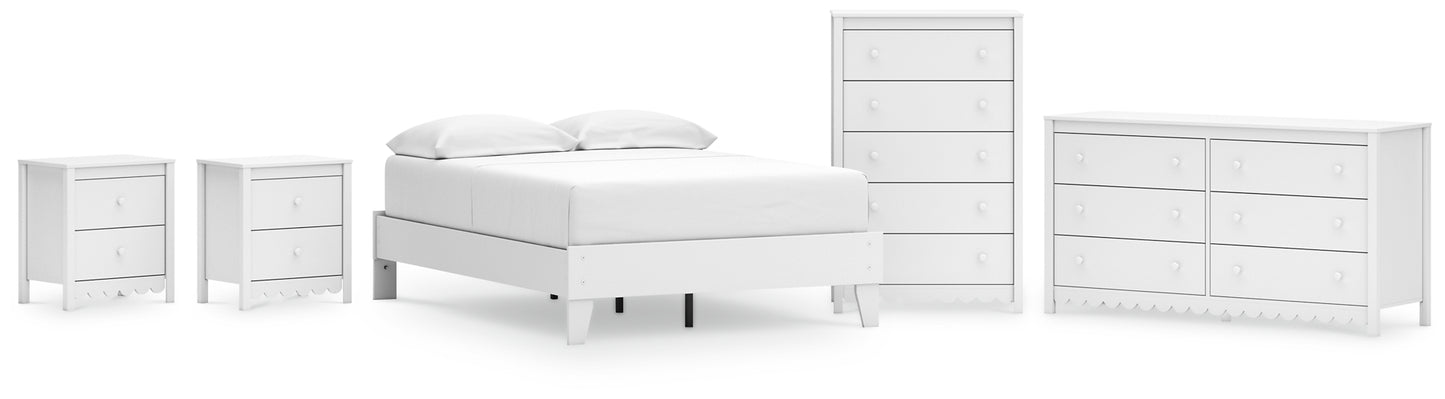 Ashley Express - Hallityn Full Platform Bed with Dresser, Chest and 2 Nightstands