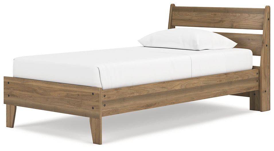 Ashley Express - Deanlow Twin Platform Panel Bed with Nightstand