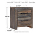 Drystan King Bookcase Bed with 2 Storage Drawers with Mirrored Dresser, Chest and Nightstand