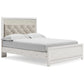 Altyra Queen Panel Bed with Mirrored Dresser and 2 Nightstands