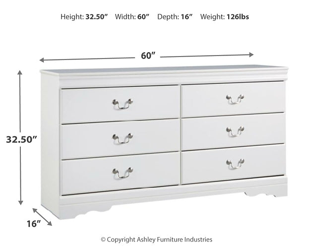 Anarasia Twin Sleigh Headboard with Dresser