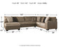 Abalone 3-Piece Sectional with Ottoman