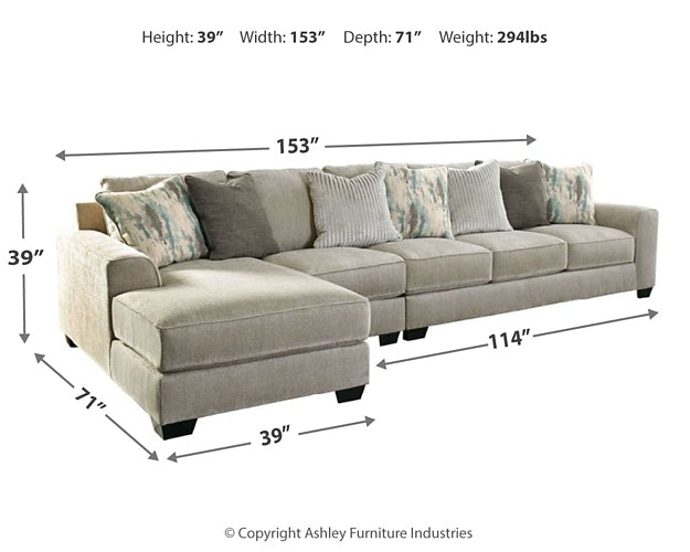 Ardsley 3-Piece Sectional with Ottoman