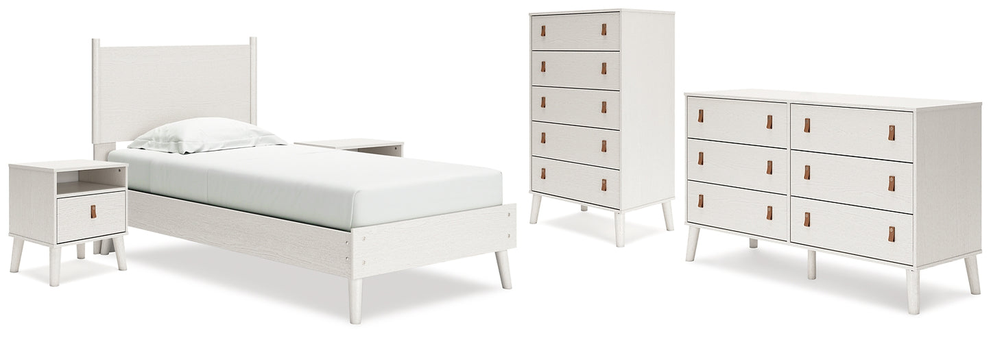 Ashley Express - Aprilyn Twin Panel Bed with Dresser, Chest and 2 Nightstands