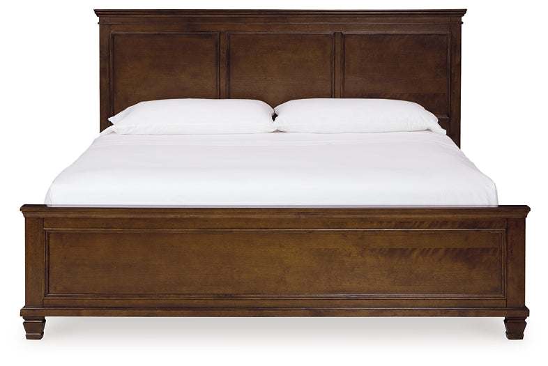 Danabrin King Panel Bed with Mirrored Dresser, Chest and 2 Nightstands