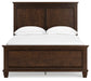 Danabrin Full Panel Bed with Mirrored Dresser