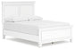 Fortman Full Panel Bed with Mirrored Dresser and 2 Nightstands