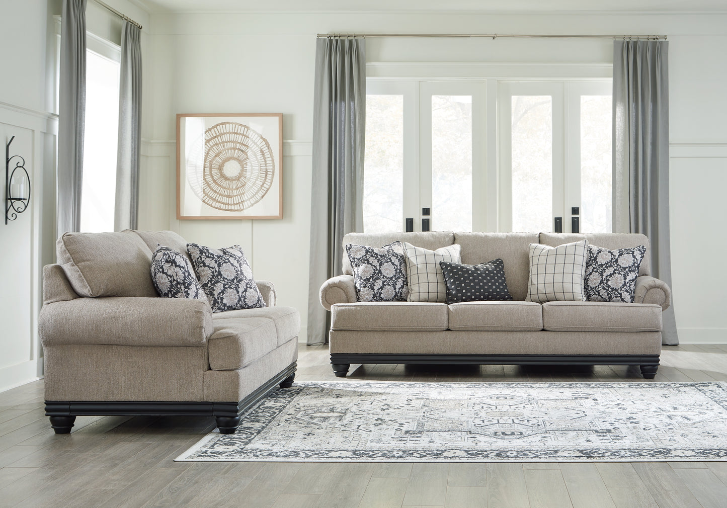 Elbiani Sofa, Loveseat, Chair and Ottoman