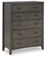 Montillan King Panel Bed with Mirrored Dresser and Chest