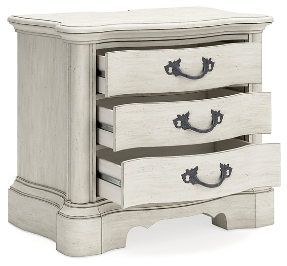 Arlendyne Queen Upholstered Bed with Mirrored Dresser, Chest and Nightstand